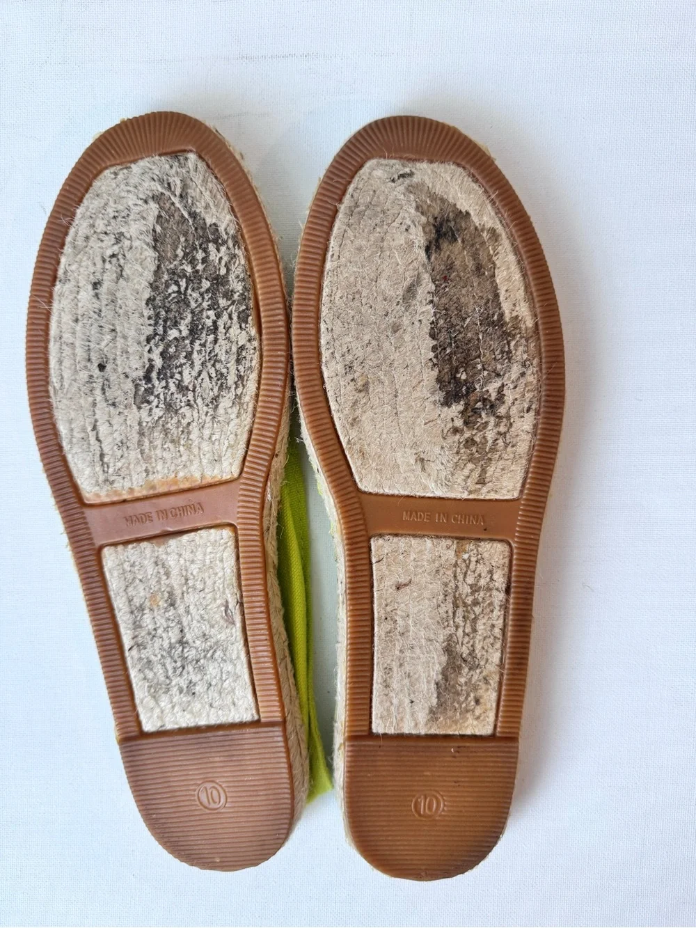 Old Navy two tone Neon Yellow Canvas Espadrille Flats